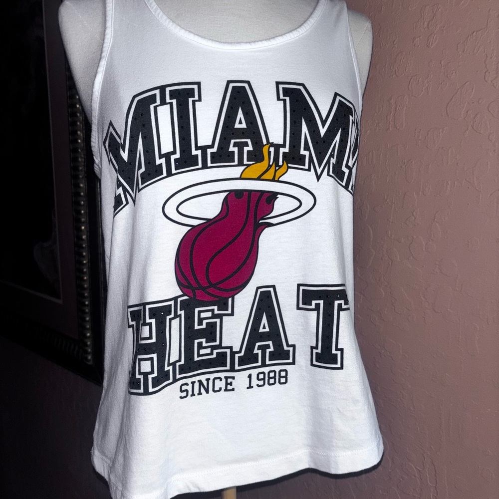 NBA White Miami Heat Sleeveless Tank Top